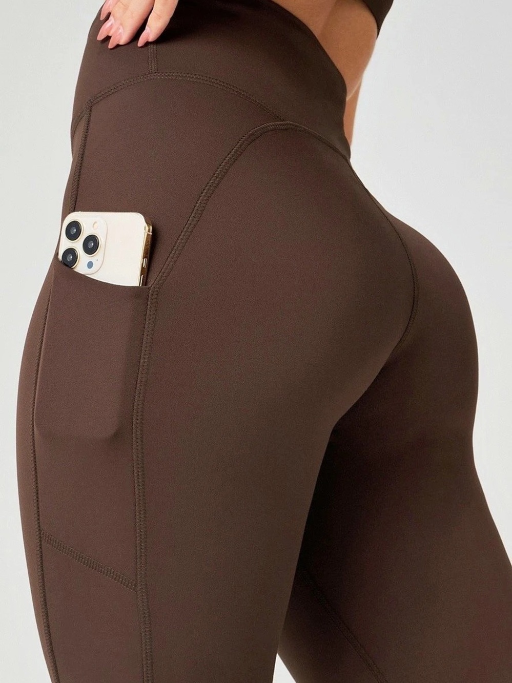 Fabletics Brown Wide Leg Leggings - Picture 3 of 5